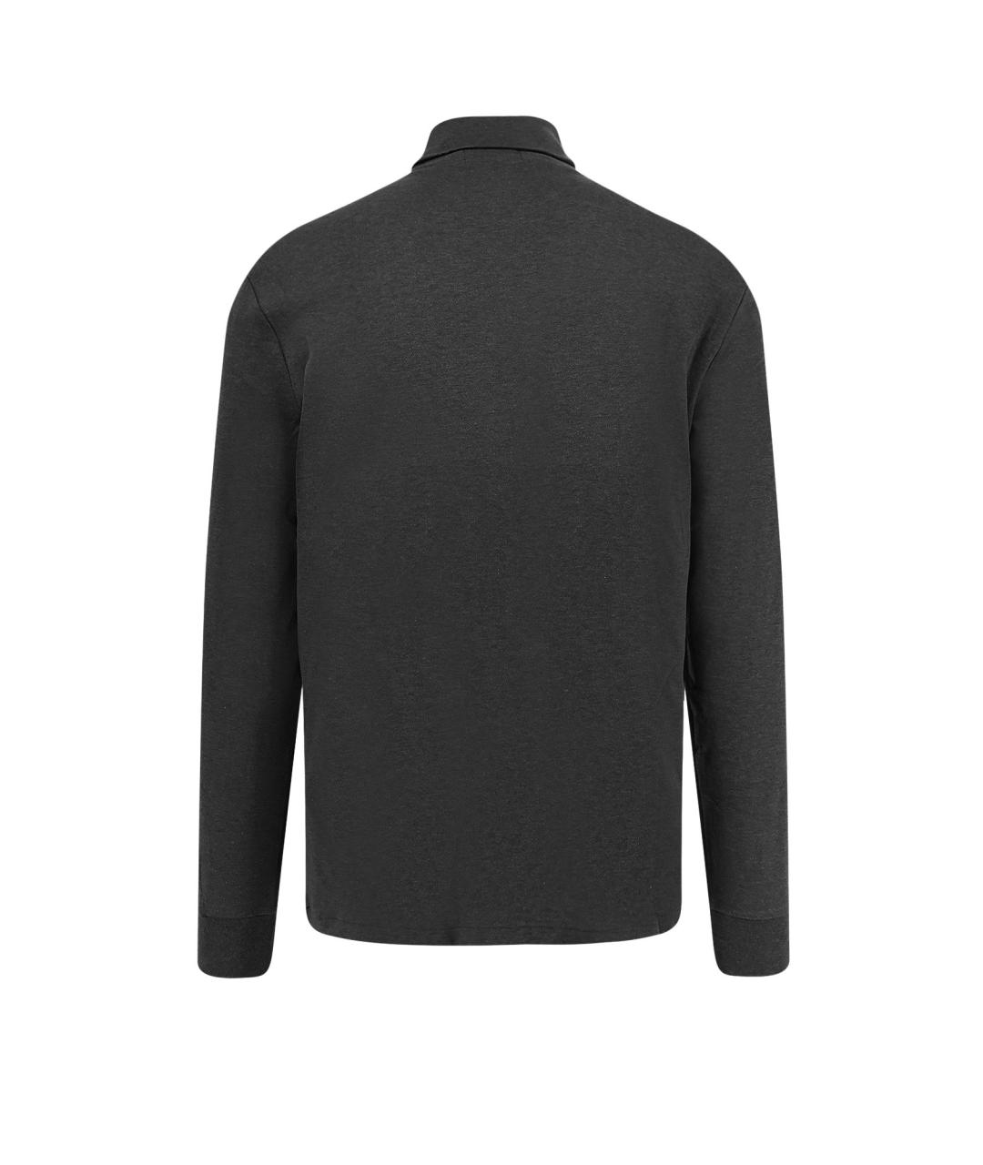 POLO RALPH LAUREN Серая хлопковая водолазка, фото 2