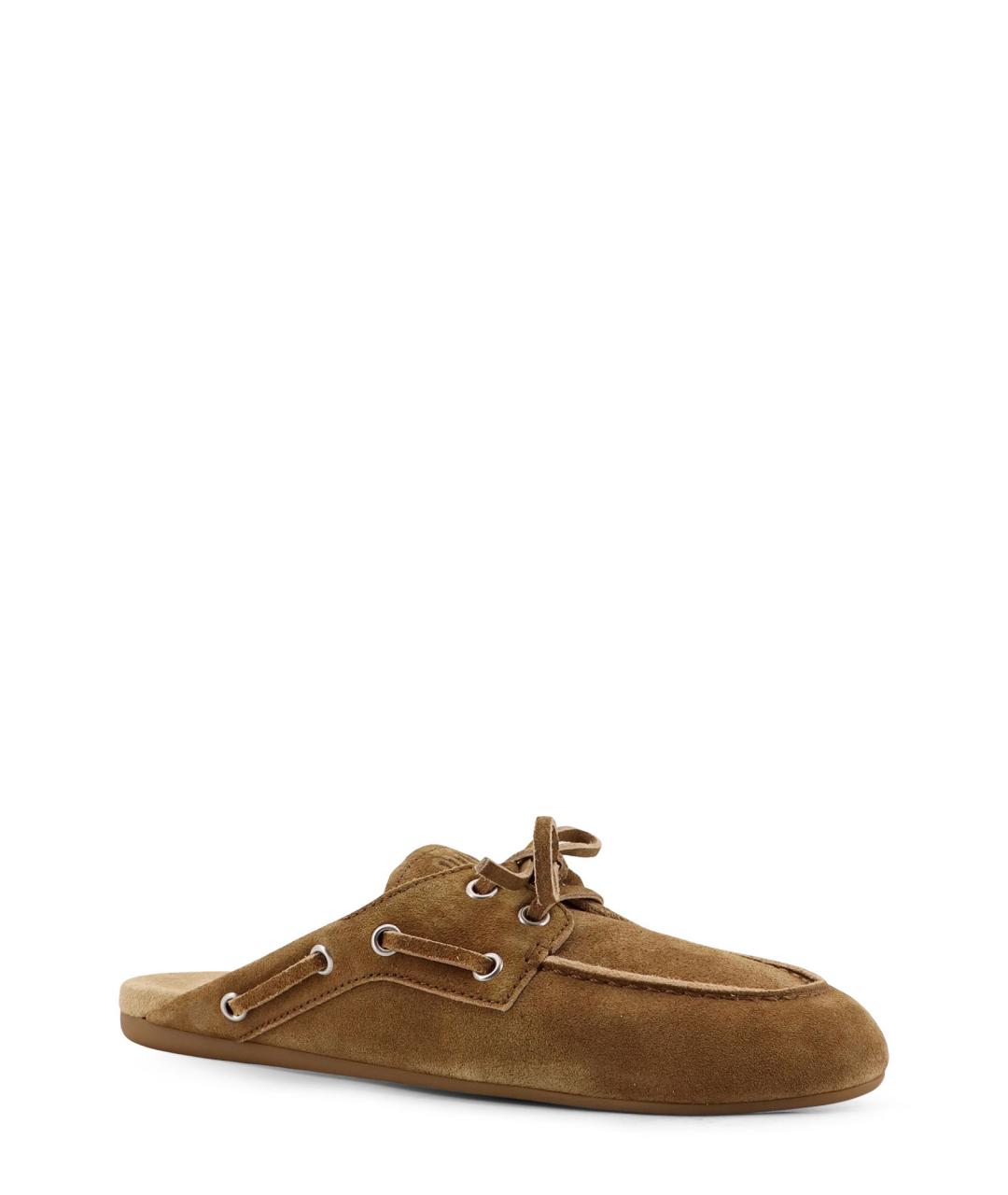 MIU MIU Коричневые замшевые мюли, фото 2