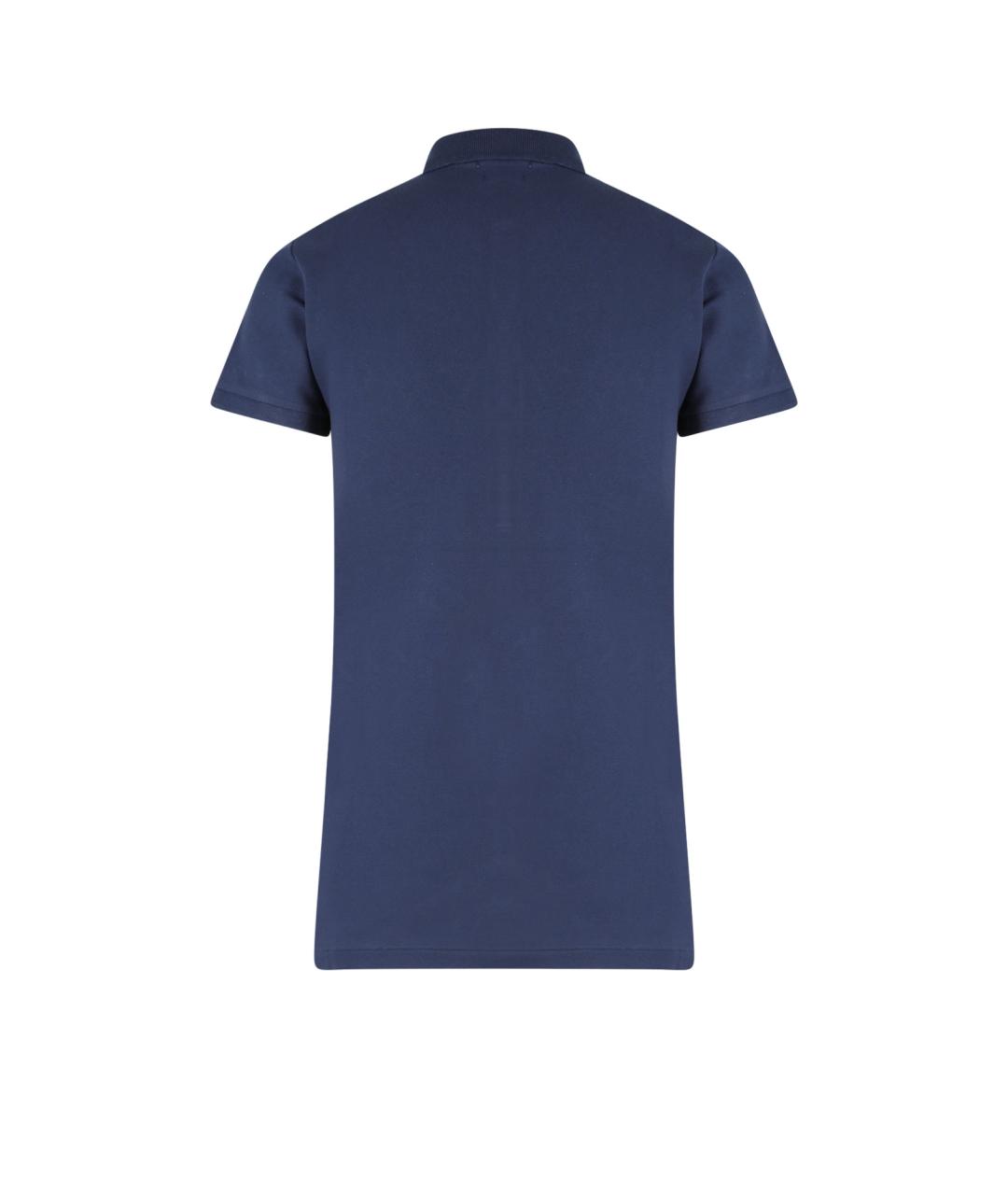POLO RALPH LAUREN Синяя хлопковая футболка, фото 2