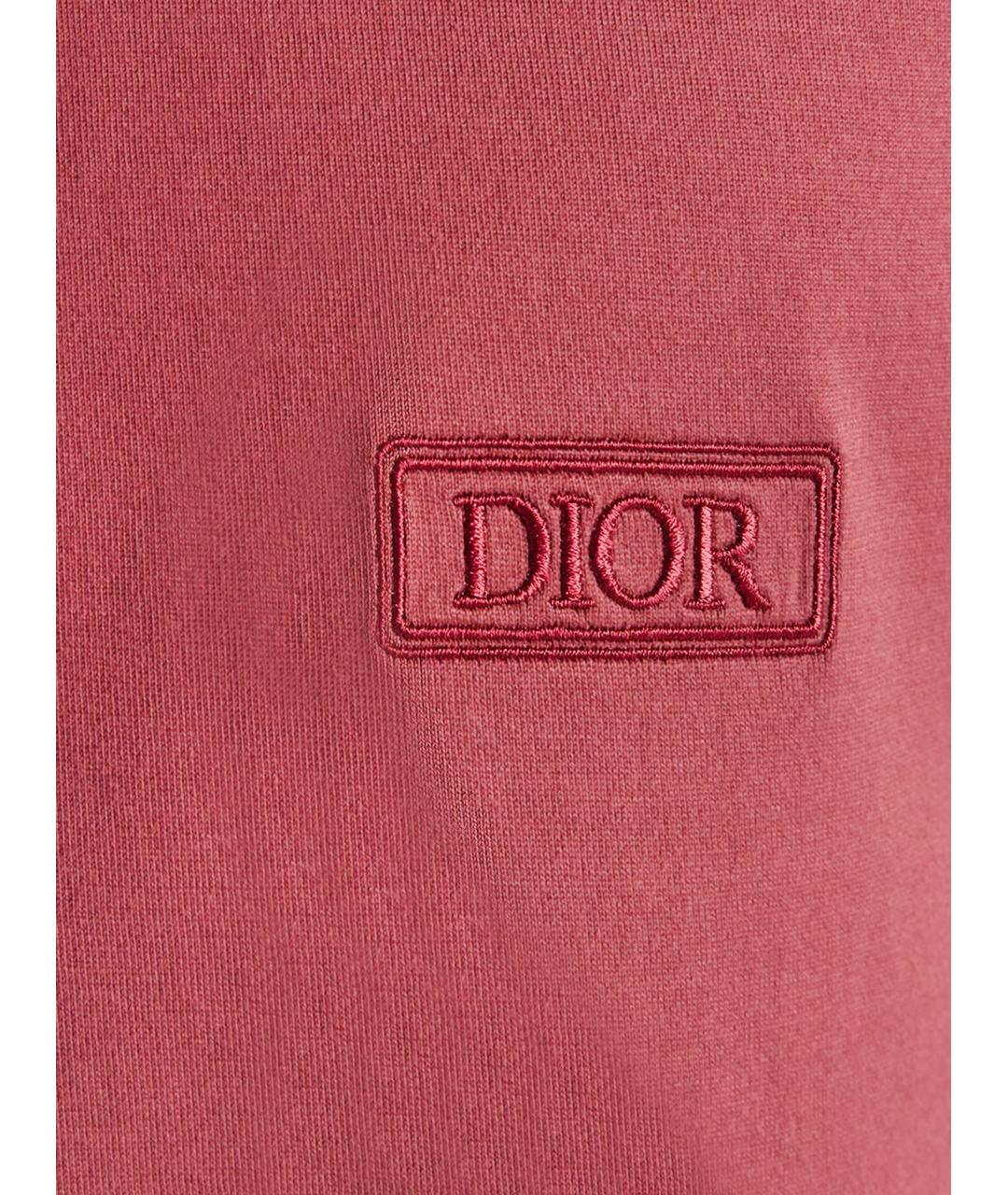 CHRISTIAN DIOR Коралловая хлопковая футболка, фото 3