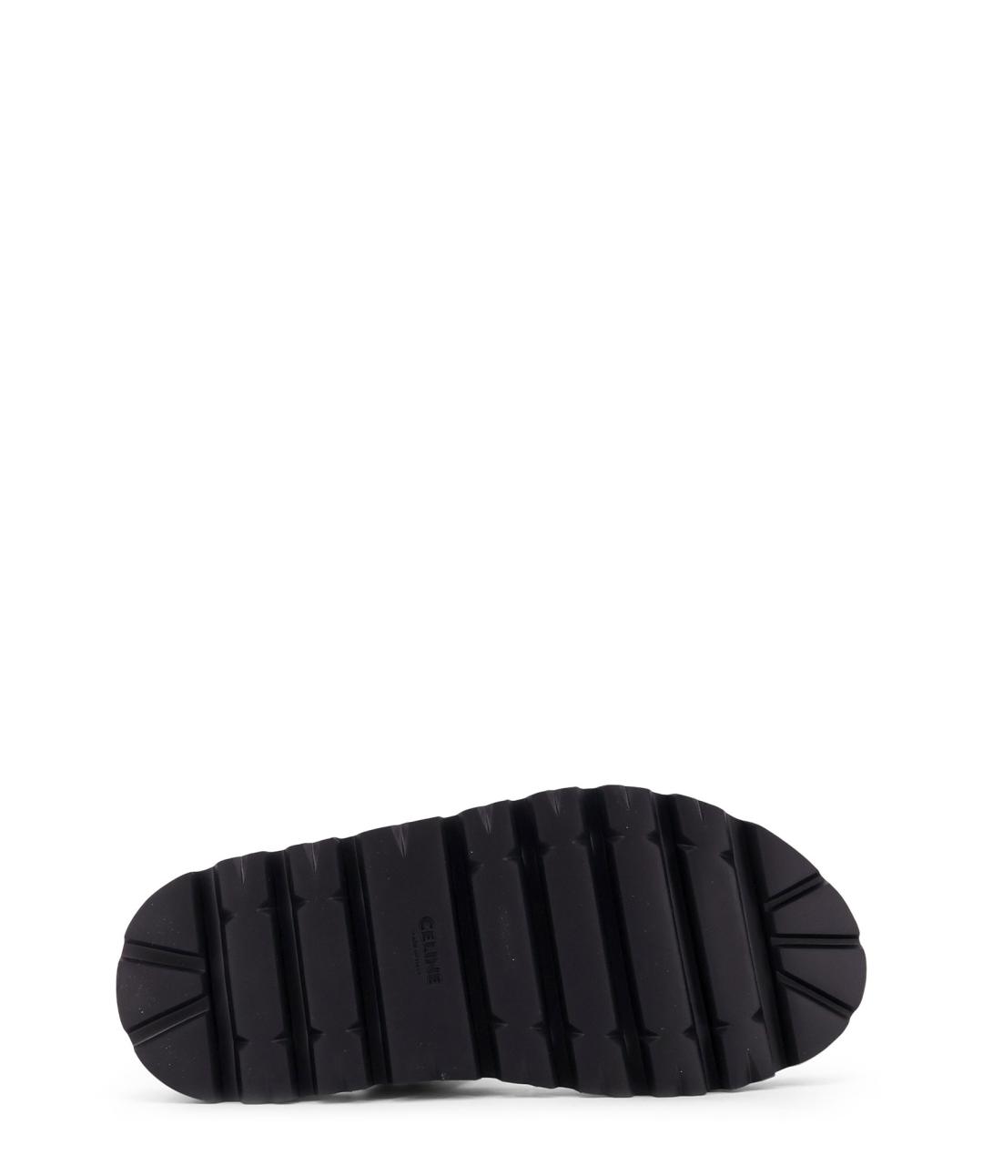 CELINE Черные текстильные сандалии, фото 4