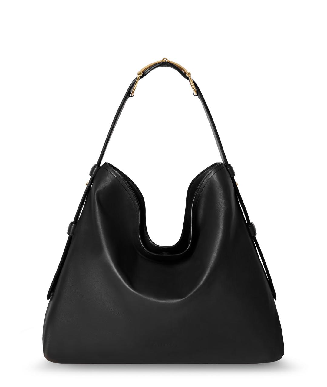 GUCCI Черная кожаная сумка через плечо, фото 1