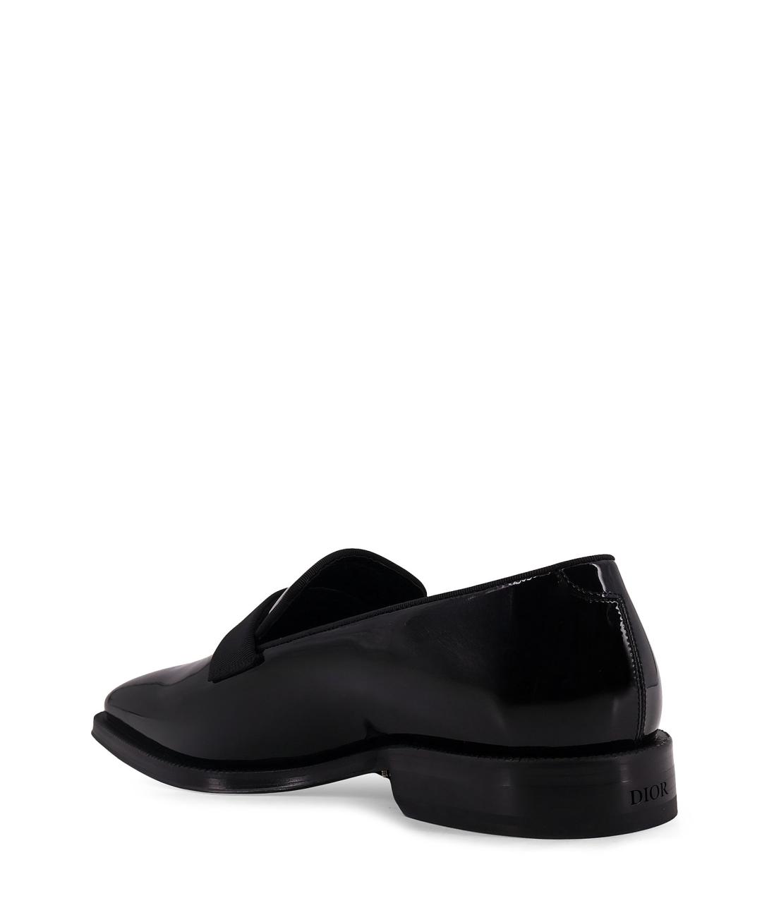 CHRISTIAN DIOR Черные кожаные лоферы, фото 3