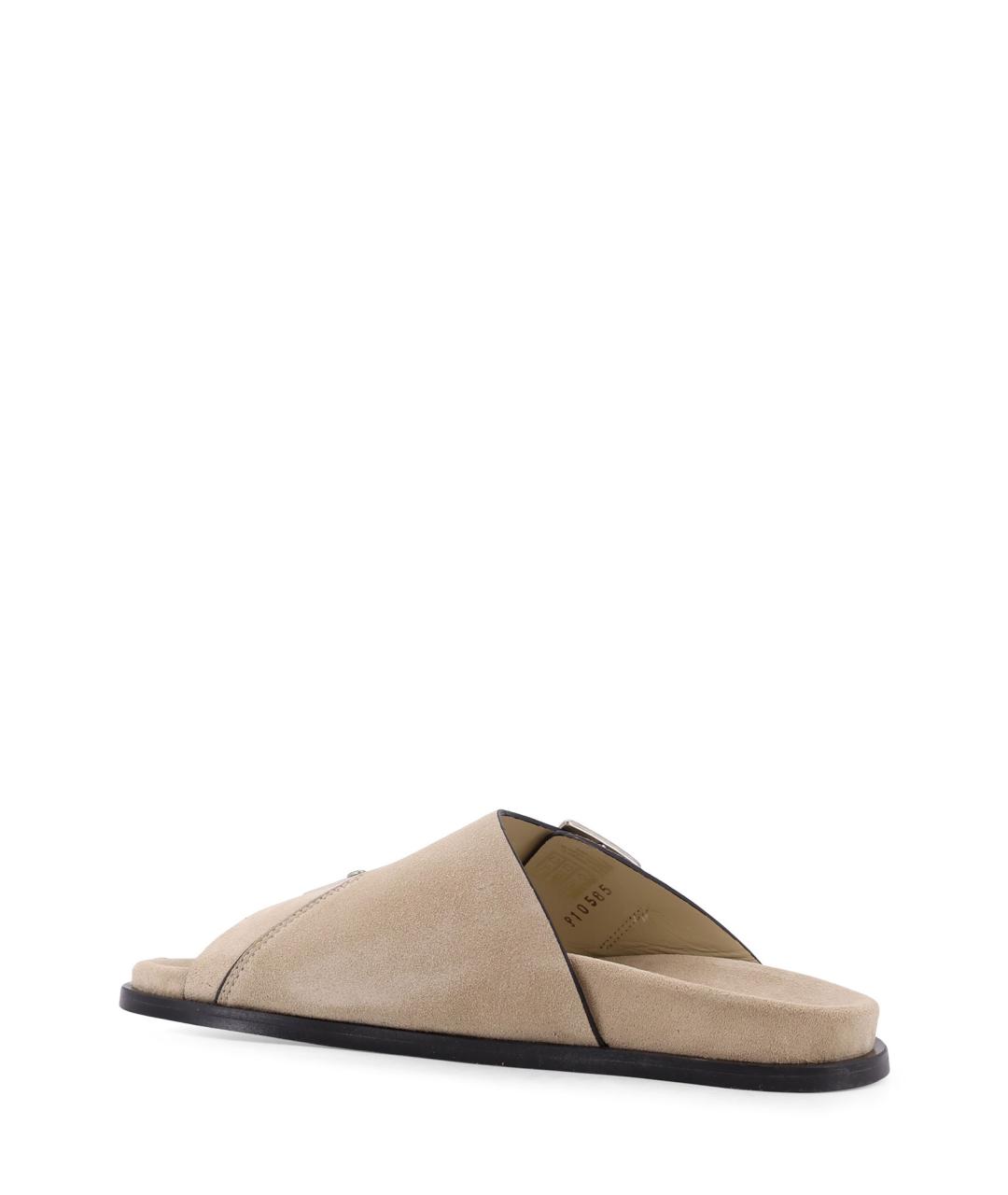 ALOHAS Бежевые замшевые сандалии, фото 3