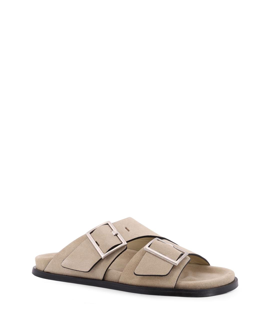 ALOHAS Бежевые замшевые сандалии, фото 2