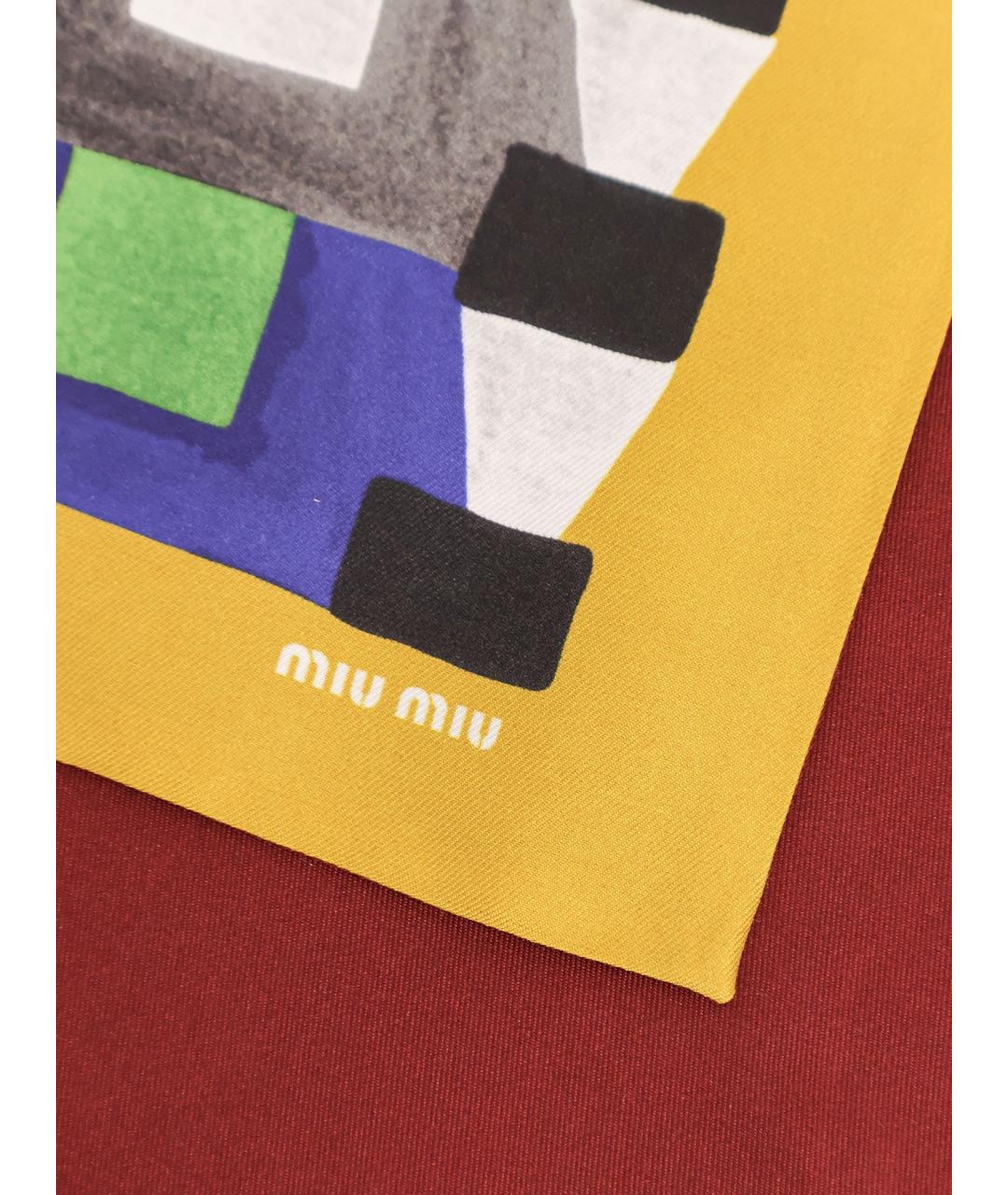 MIU MIU Мульти шелковый шарф, фото 2
