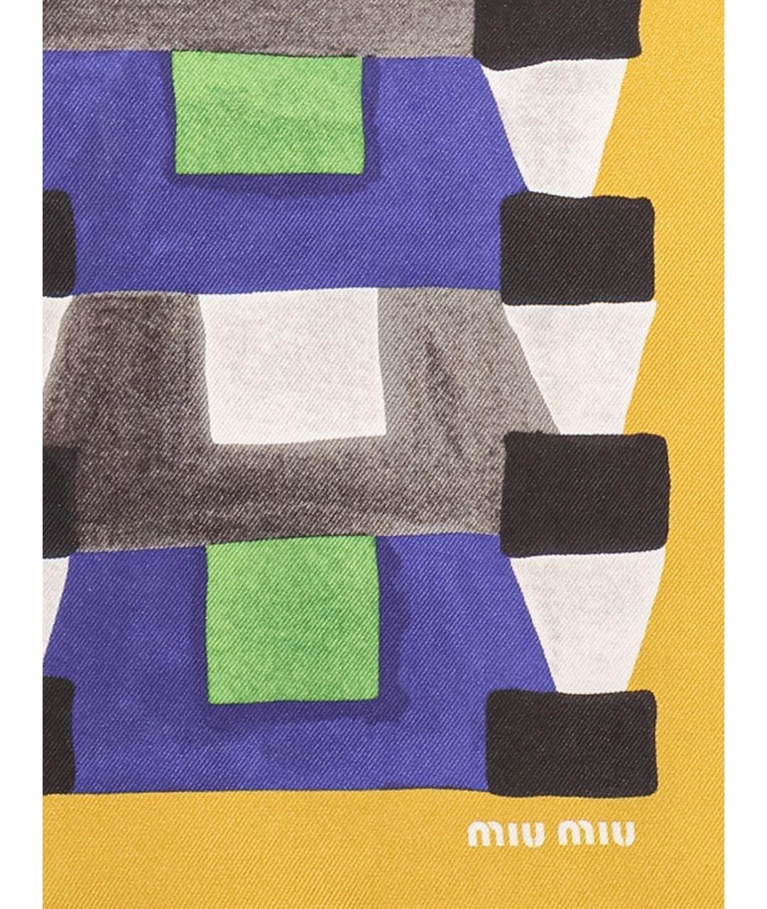 MIU MIU Мульти шелковый шарф, фото 3