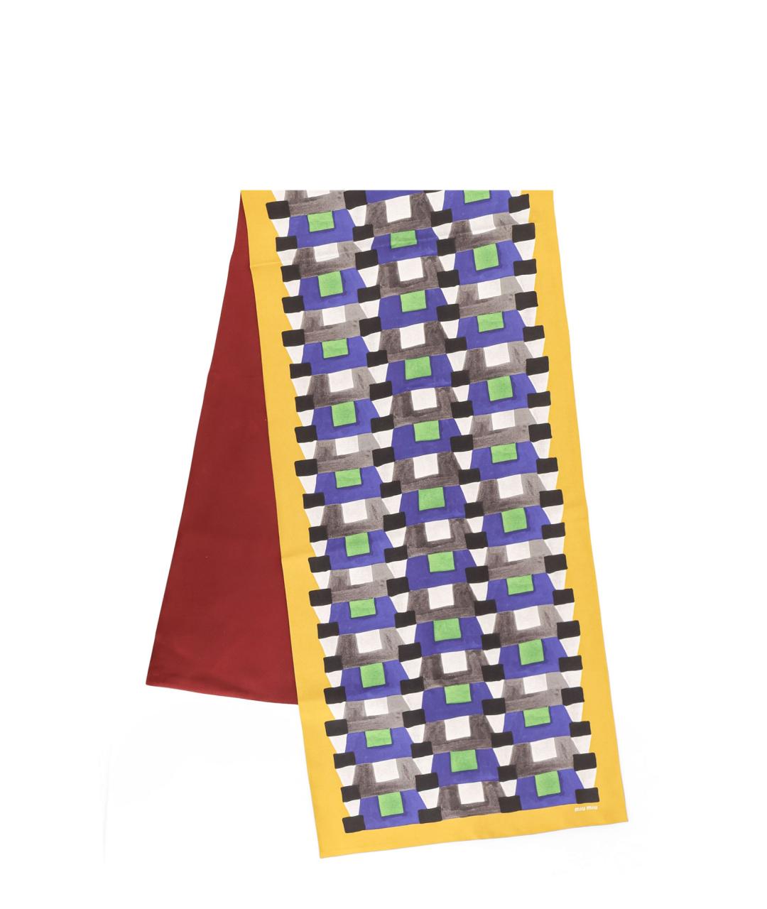 MIU MIU Мульти шелковый шарф, фото 1