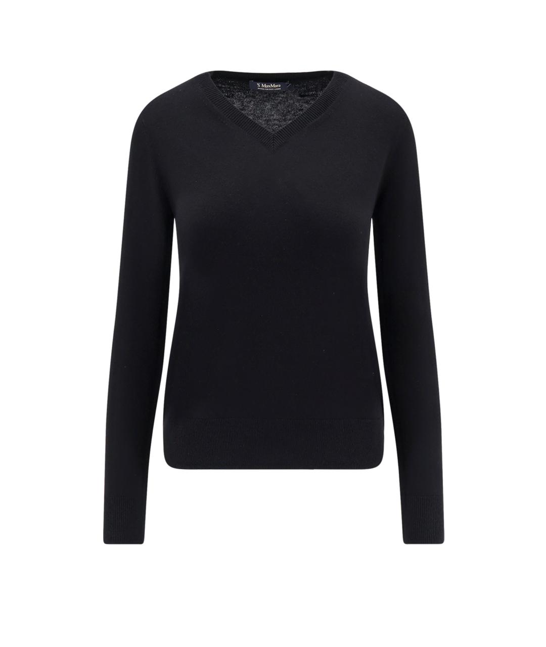 'S MAX MARA Черный шерстяной джемпер / свитер, фото 4