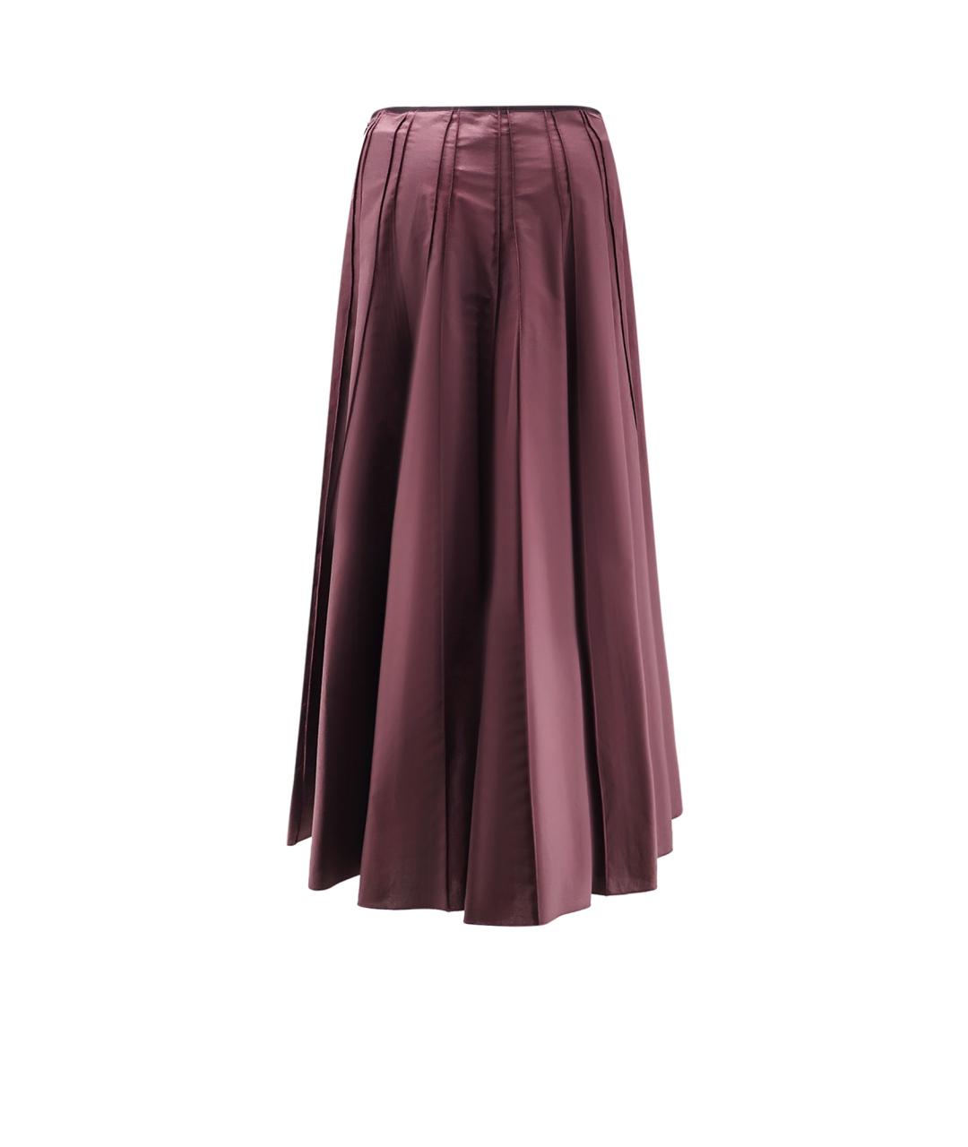 ALYSI Фиолетовая хлопковая юбка миди, фото 2