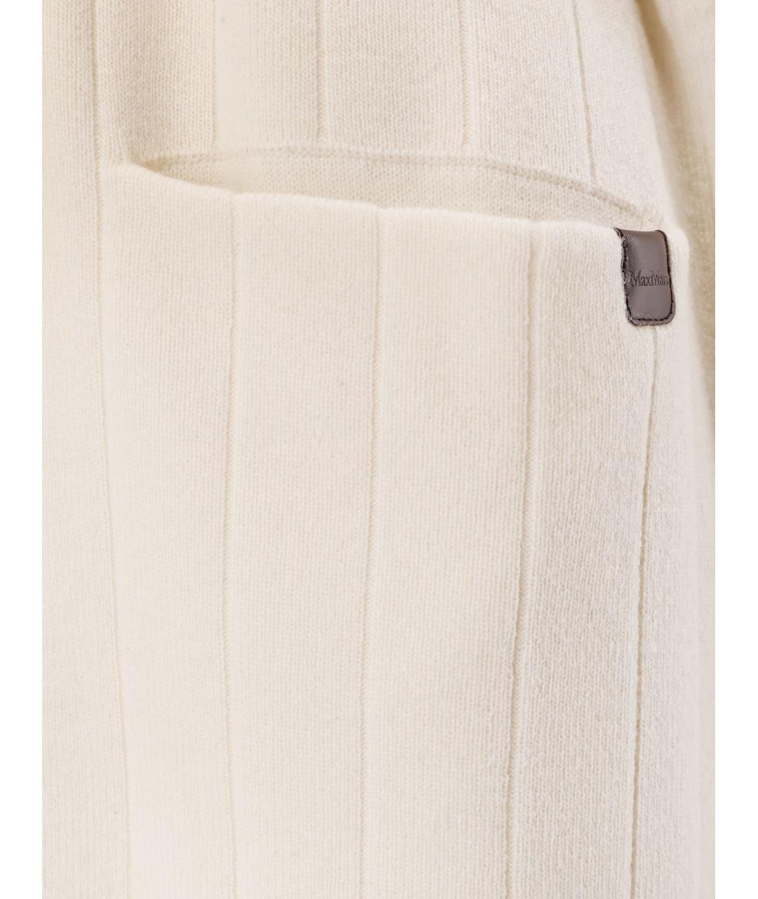 MAX MARA Белый кашемировый кардиган, фото 3