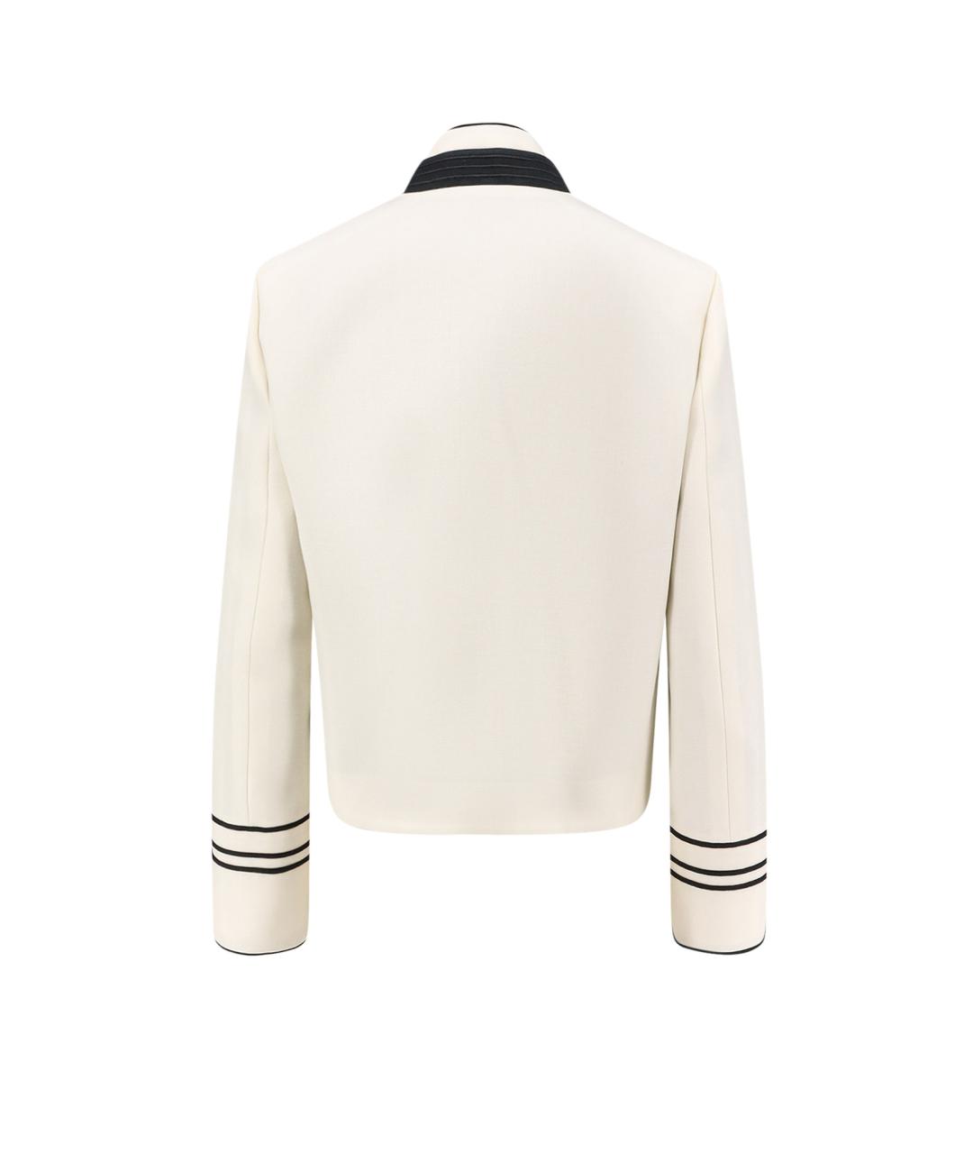 CHRISTIAN DIOR Бежевый шерстяной жакет/пиджак, фото 2