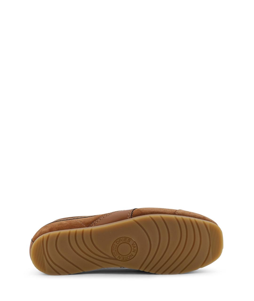 DRIES VAN NOTEN Коричневые замшевые кроссовки, фото 4