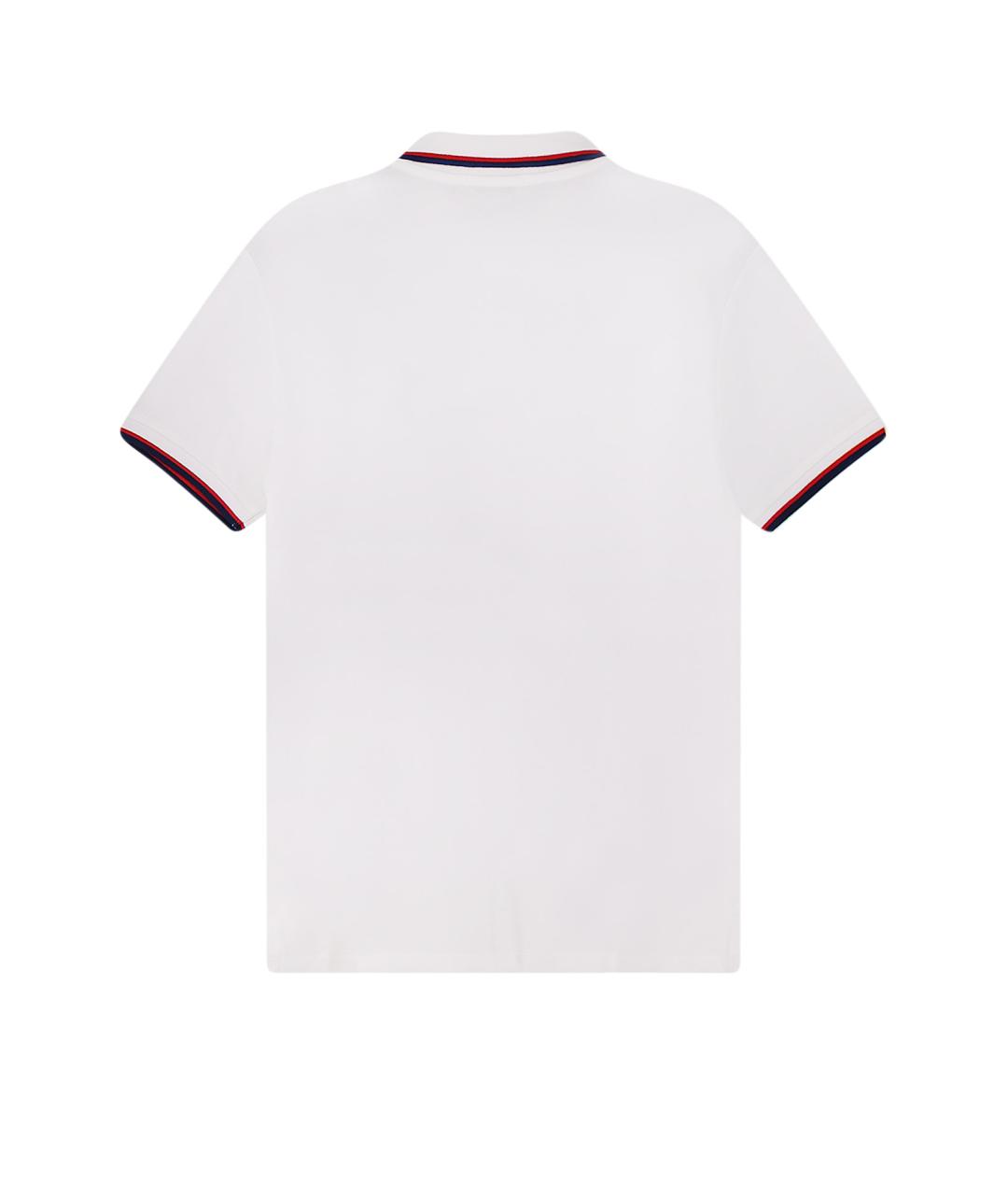 POLO RALPH LAUREN Белое хлопковое поло с коротким рукавом, фото 2