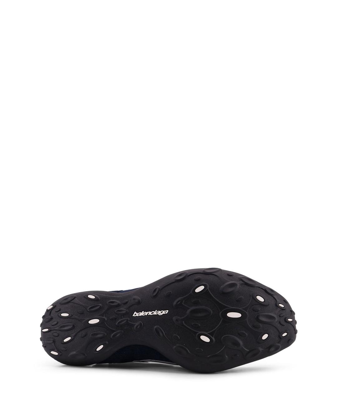 BALENCIAGA Синие замшевые низкие кроссовки / кеды, фото 4