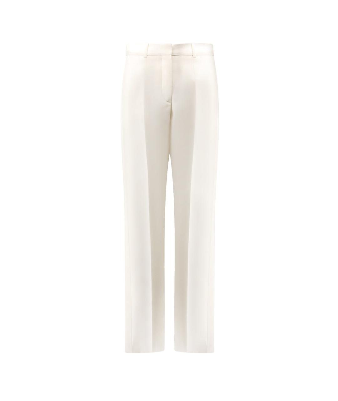 CHRISTIAN DIOR Белые шерстяные прямые брюки, фото 1