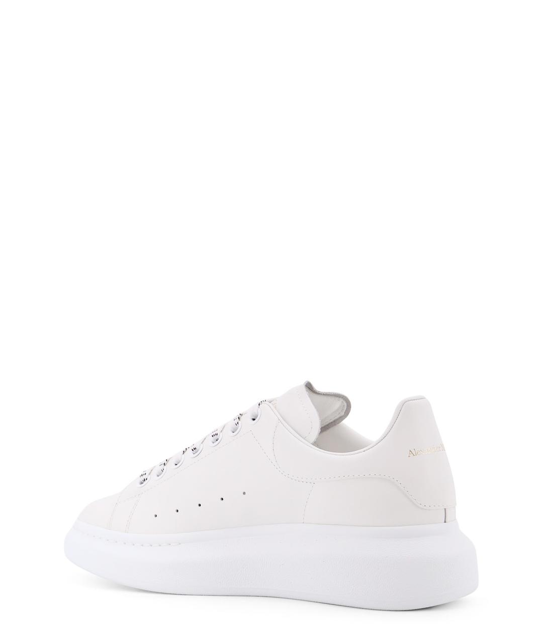 ALEXANDER MCQUEEN Белые кожаные низкие кроссовки / кеды, фото 3