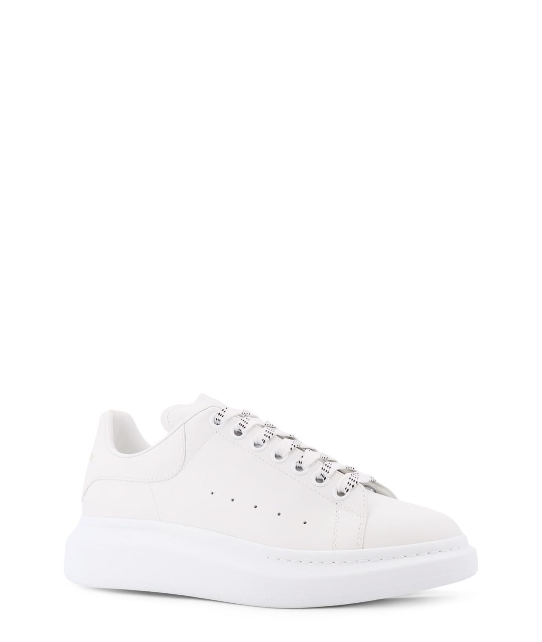 ALEXANDER MCQUEEN Белые кожаные низкие кроссовки / кеды, фото 2