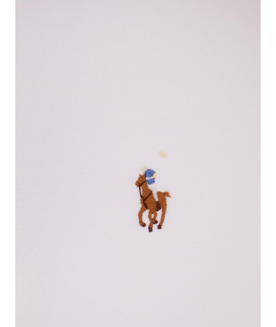 POLO RALPH LAUREN Белое хлопковое повседневное платье, фото 3