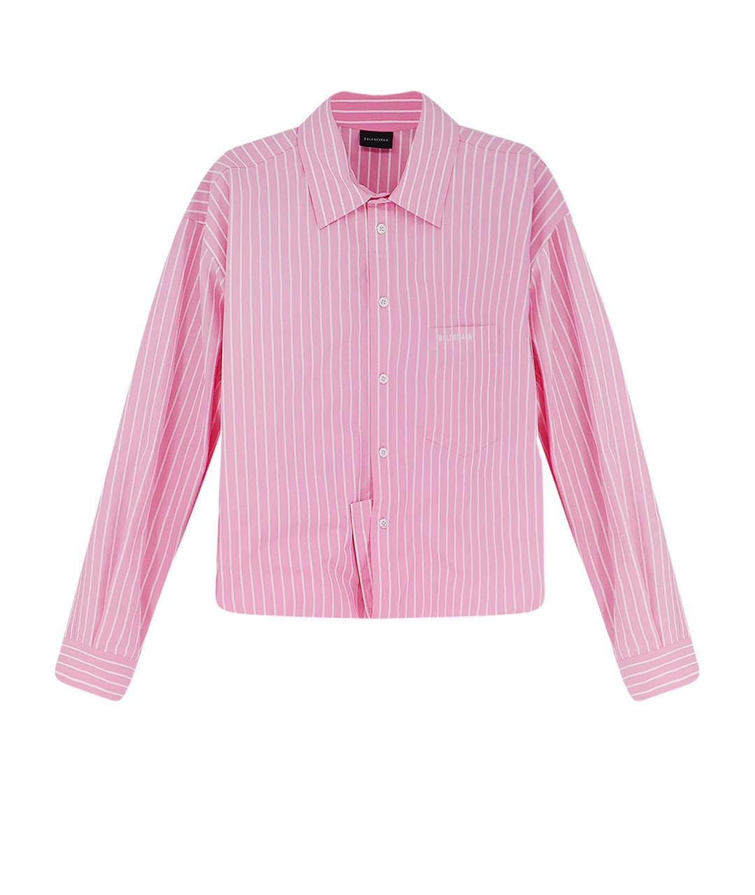 BALENCIAGA Розовая хлопковая рубашка, фото 1