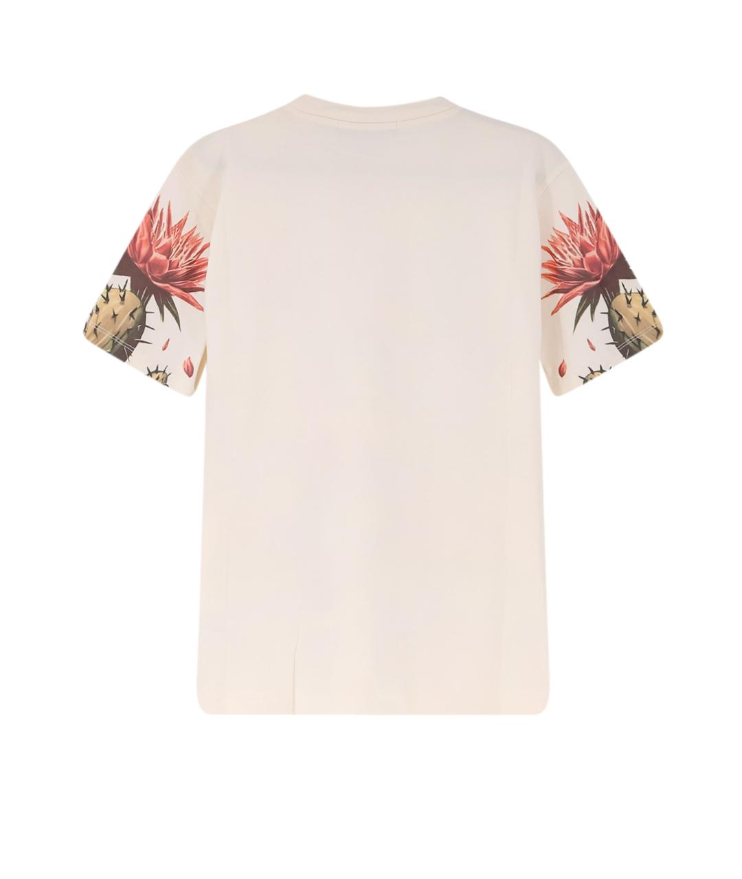 BARROW Бежевая хлопковая футболка, фото 2