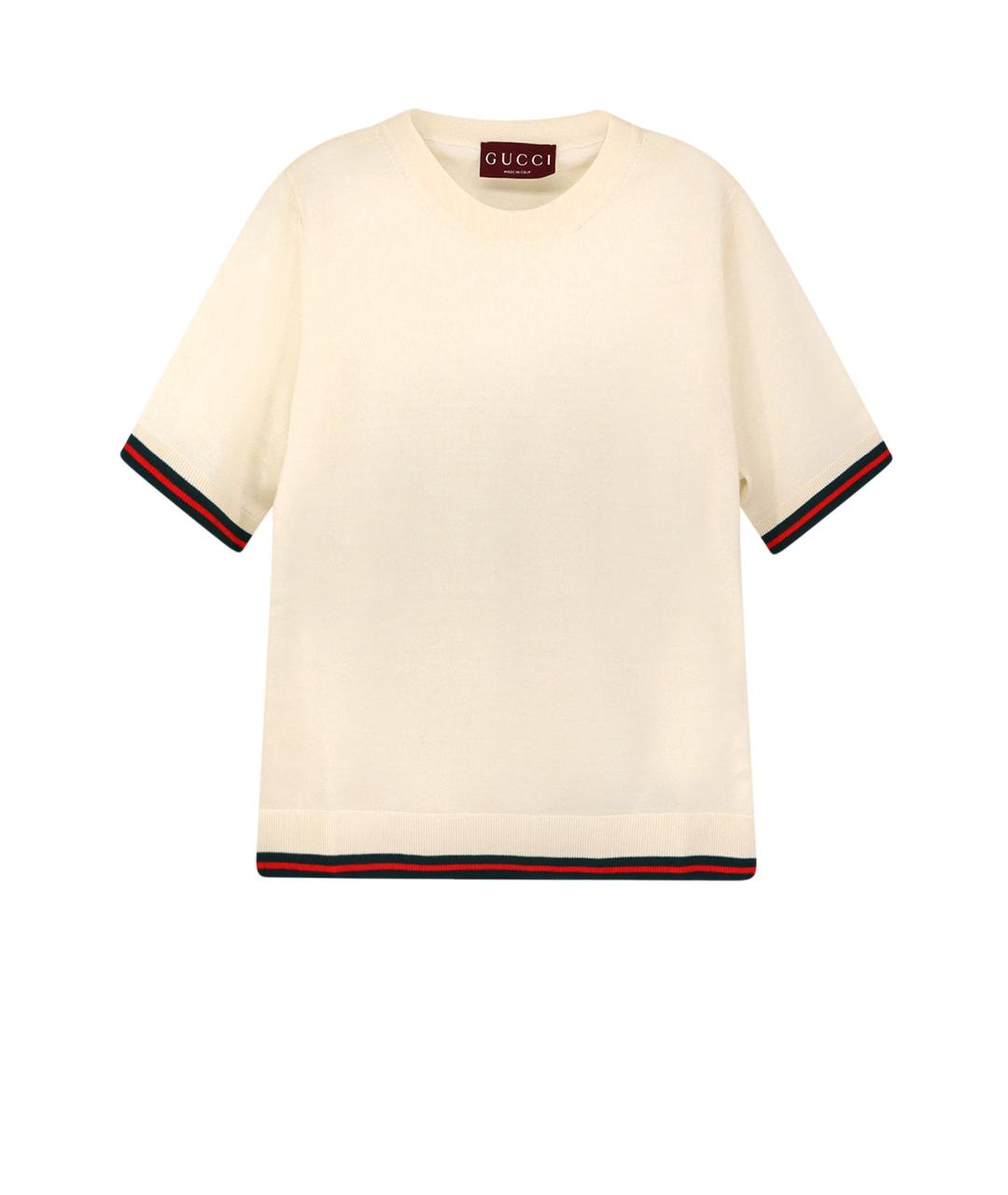 GUCCI Бежевый кашемировый джемпер / свитер, фото 1