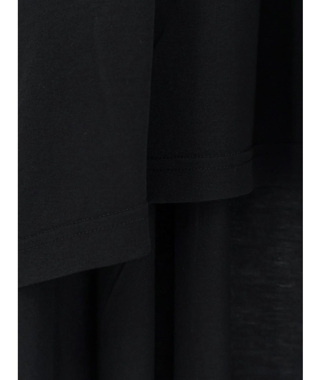 BALENCIAGA Черная хлопковая футболка, фото 3