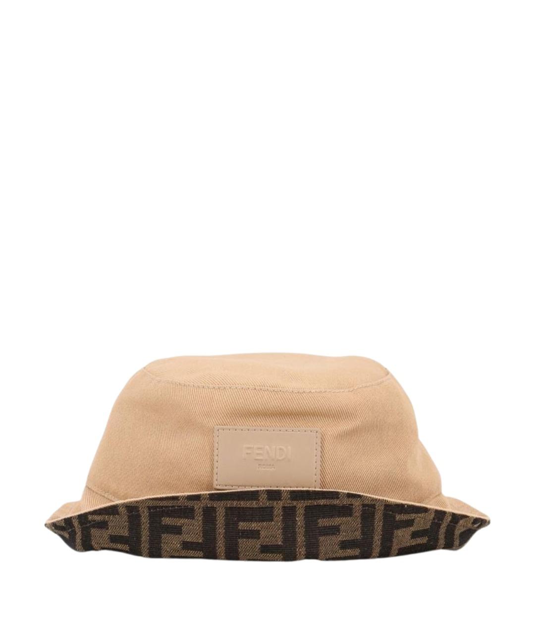 FENDI Бежевая хлопковая панама, фото 1