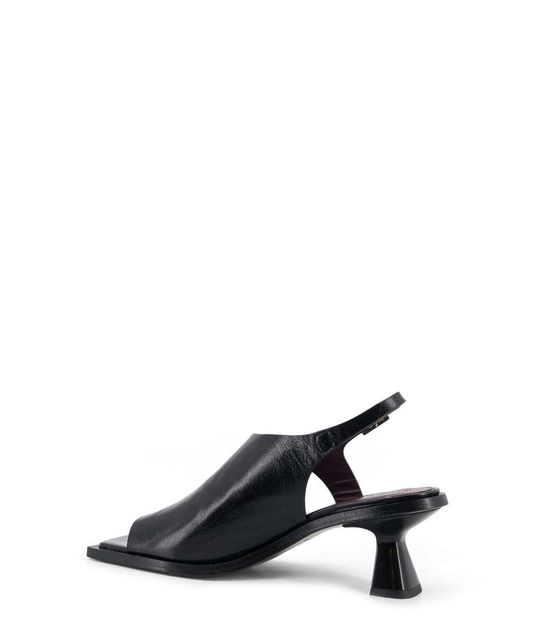 ALOHAS Черные кожаные босоножки, фото 3