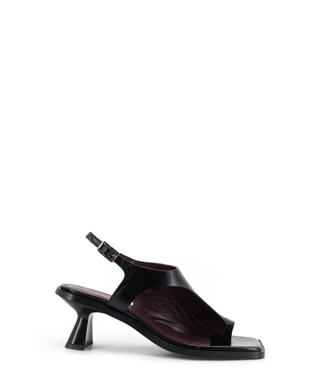 ALOHAS Черные кожаные босоножки, фото 5