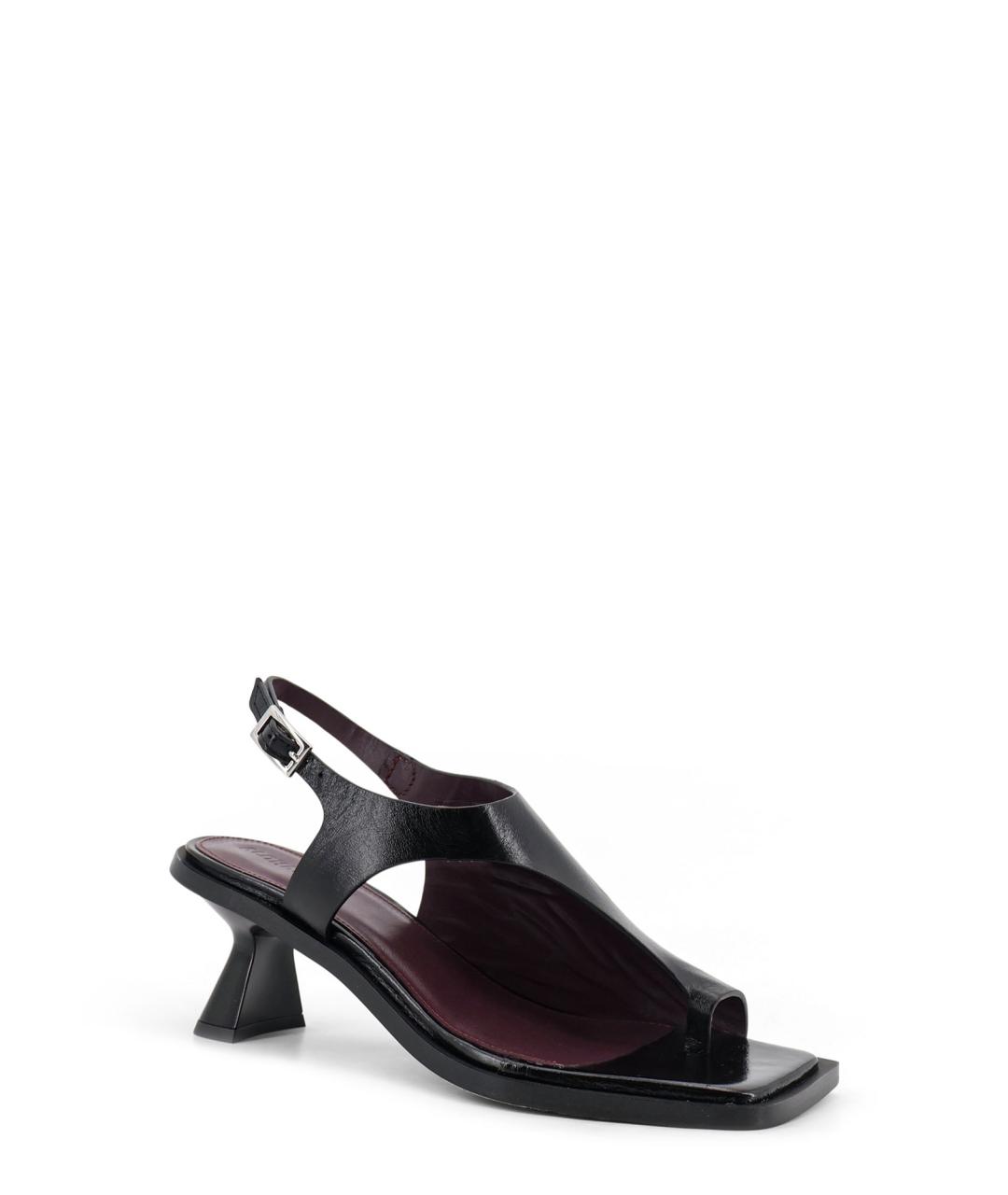 ALOHAS Черные кожаные босоножки, фото 2