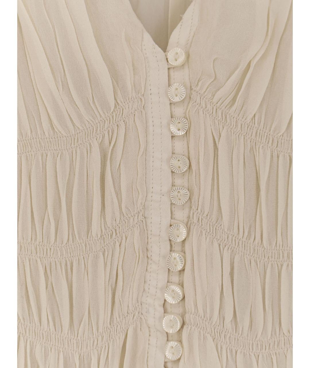 ISABEL MARANT ETOILE Бежевое вискозное повседневное платье, фото 3