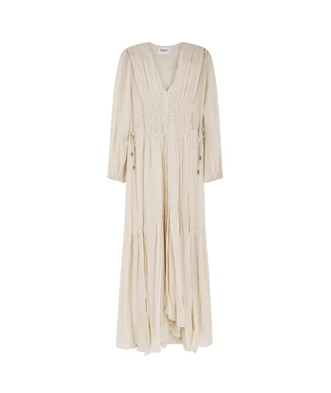 ISABEL MARANT ETOILE Бежевое вискозное повседневное платье, фото 1