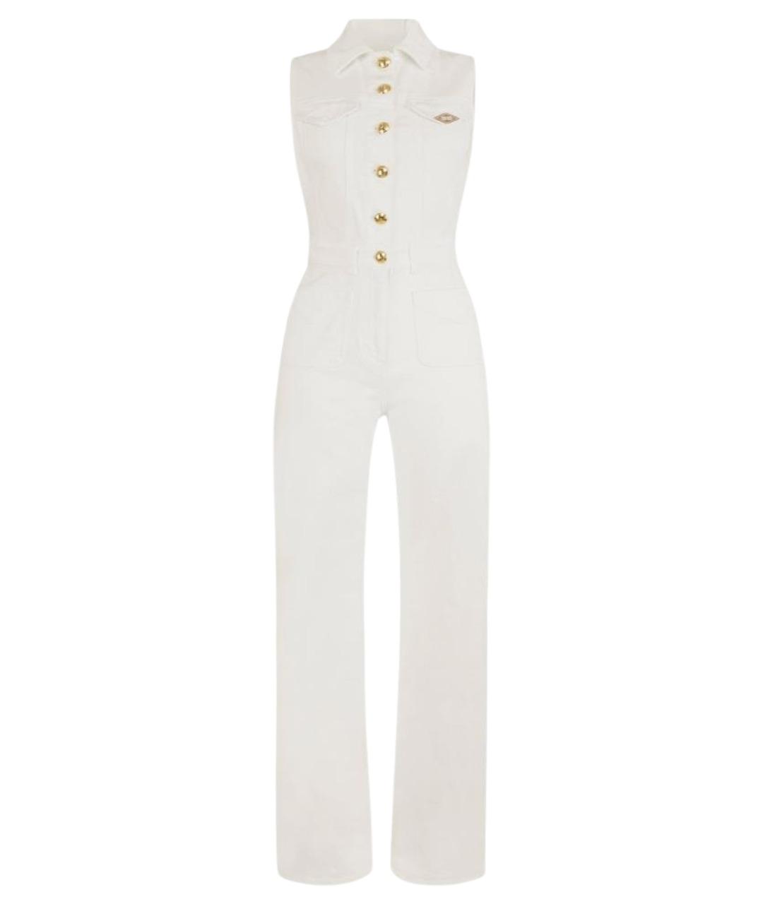 ELISABETTA FRANCHI Бежевый хлопковый комбинезон, фото 1