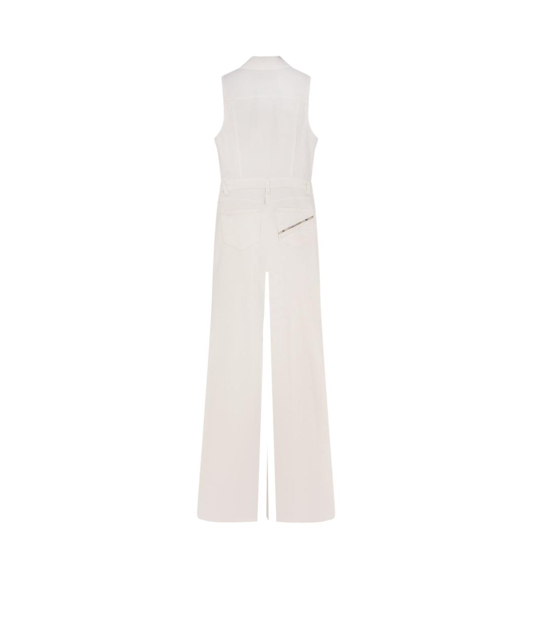 ELISABETTA FRANCHI Бежевый хлопковый комбинезон, фото 2