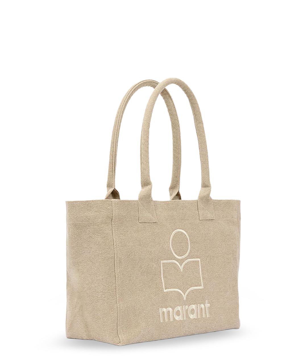 ISABEL MARANT Бежевая хлопковая сумка тоут, фото 3