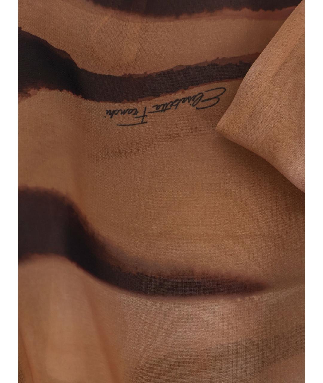 ELISABETTA FRANCHI Бежевая полиэстеровая блузы, фото 3