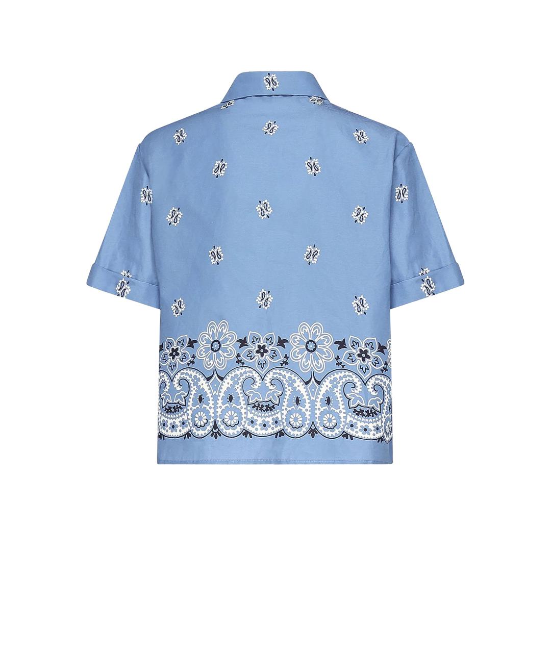 MIU MIU Голубая хлопковая рубашка, фото 2