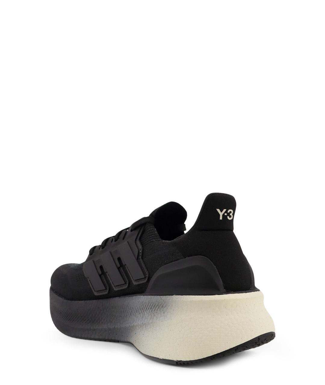 Y-3 Черные текстильные низкие кроссовки / кеды, фото 3