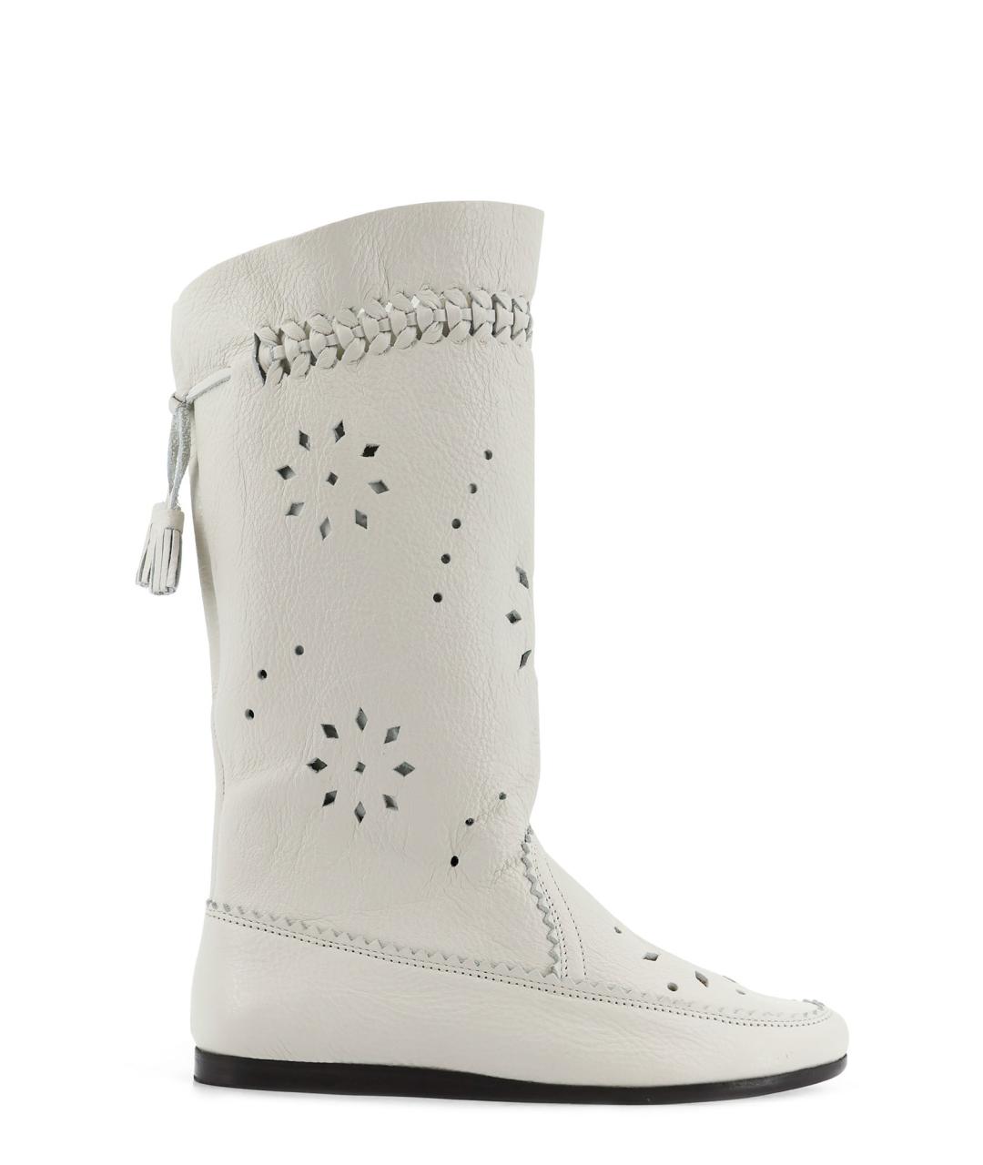 ISABEL MARANT Белые кожаные сапоги, фото 1