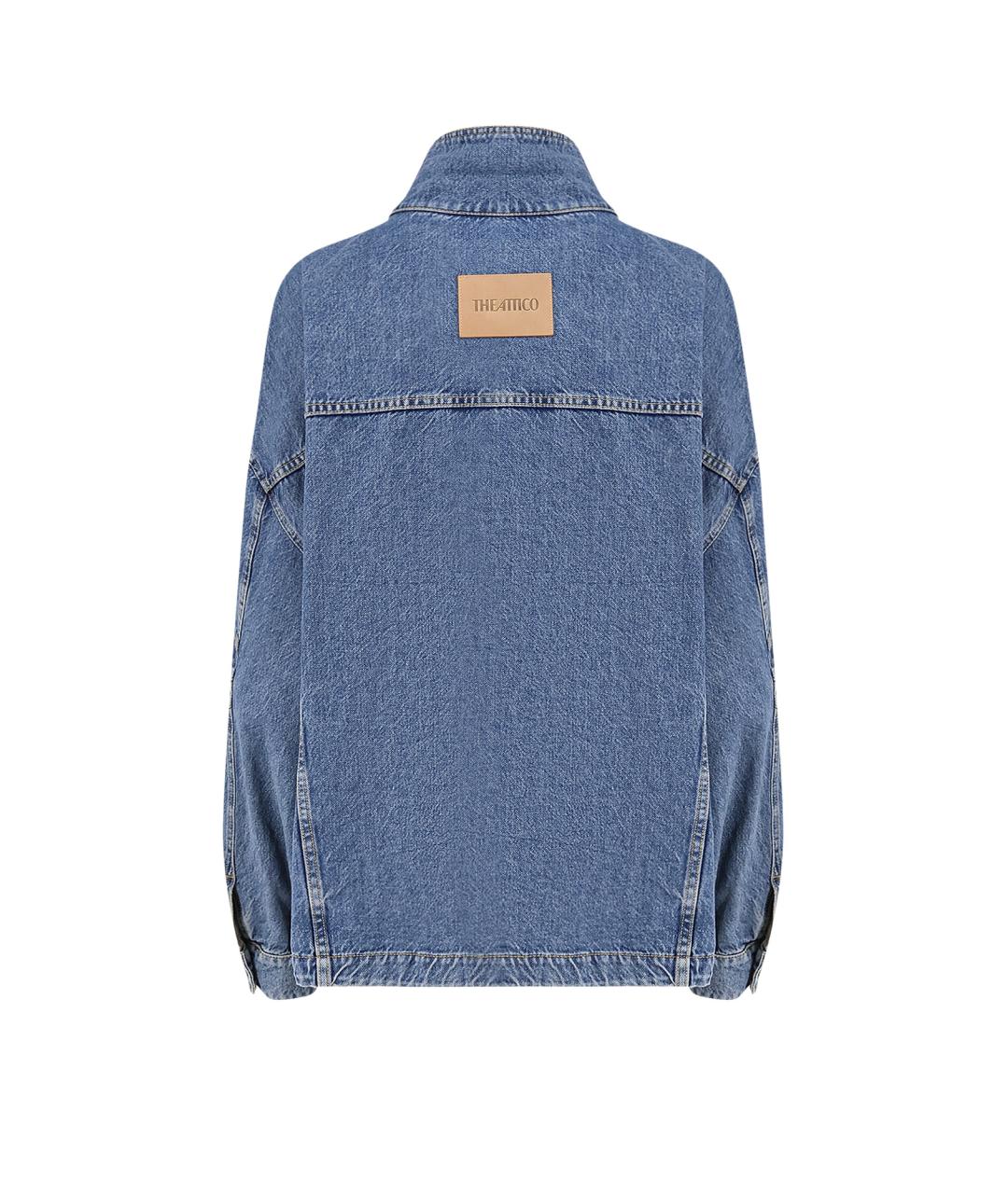 THE ATTICO Голубая хлопковая куртка, фото 2