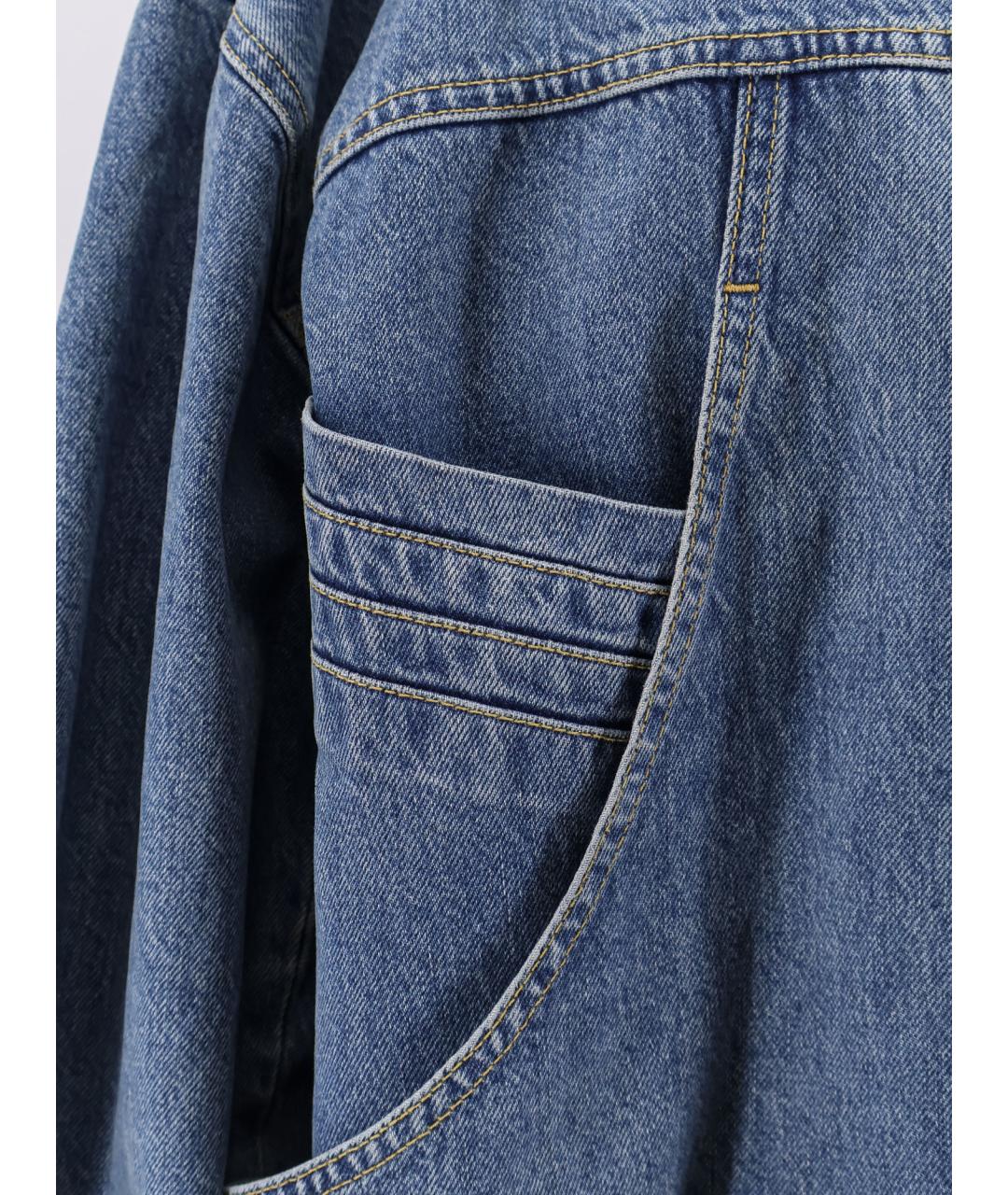 THE ATTICO Голубая хлопковая куртка, фото 3