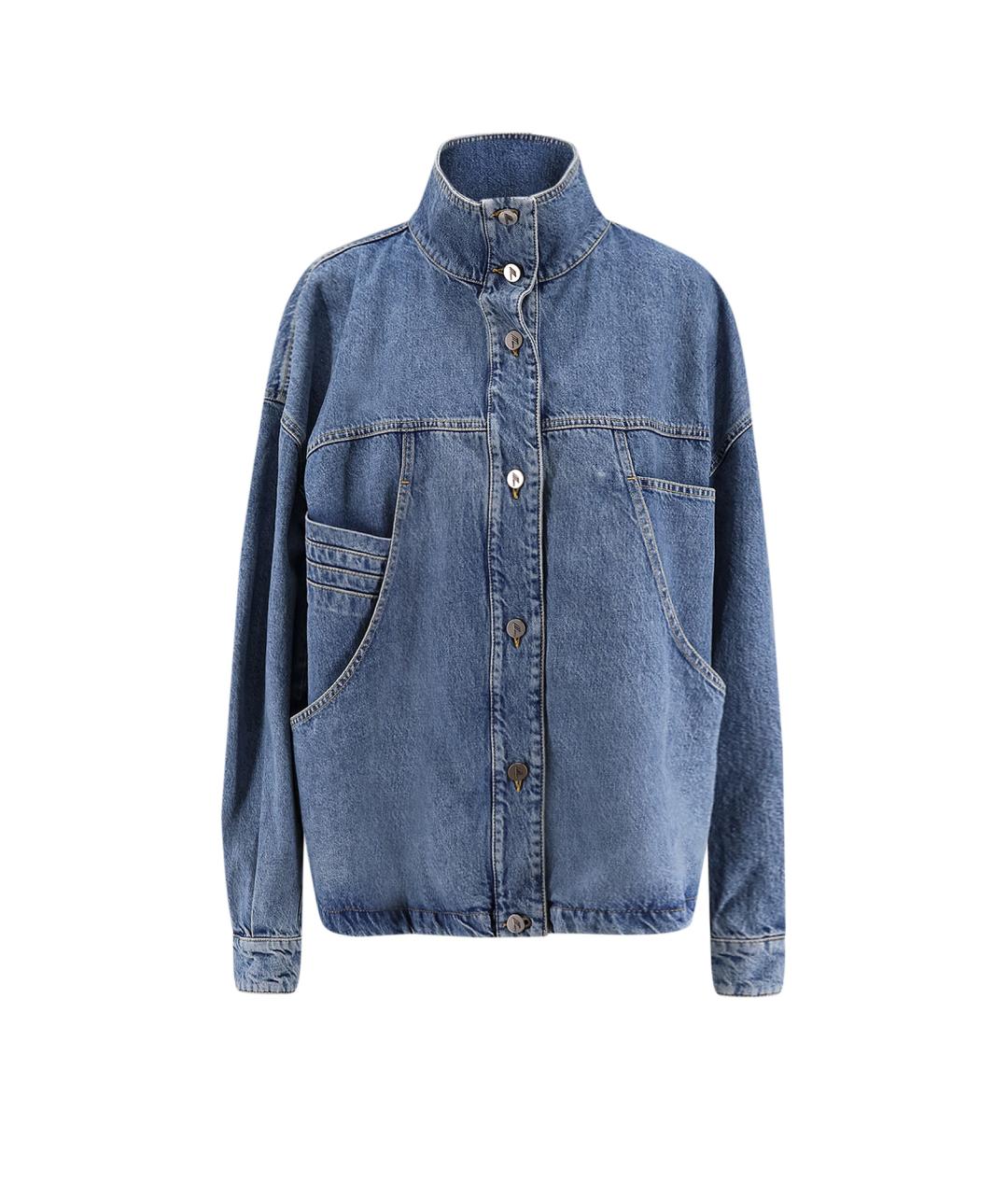 THE ATTICO Голубая хлопковая куртка, фото 1