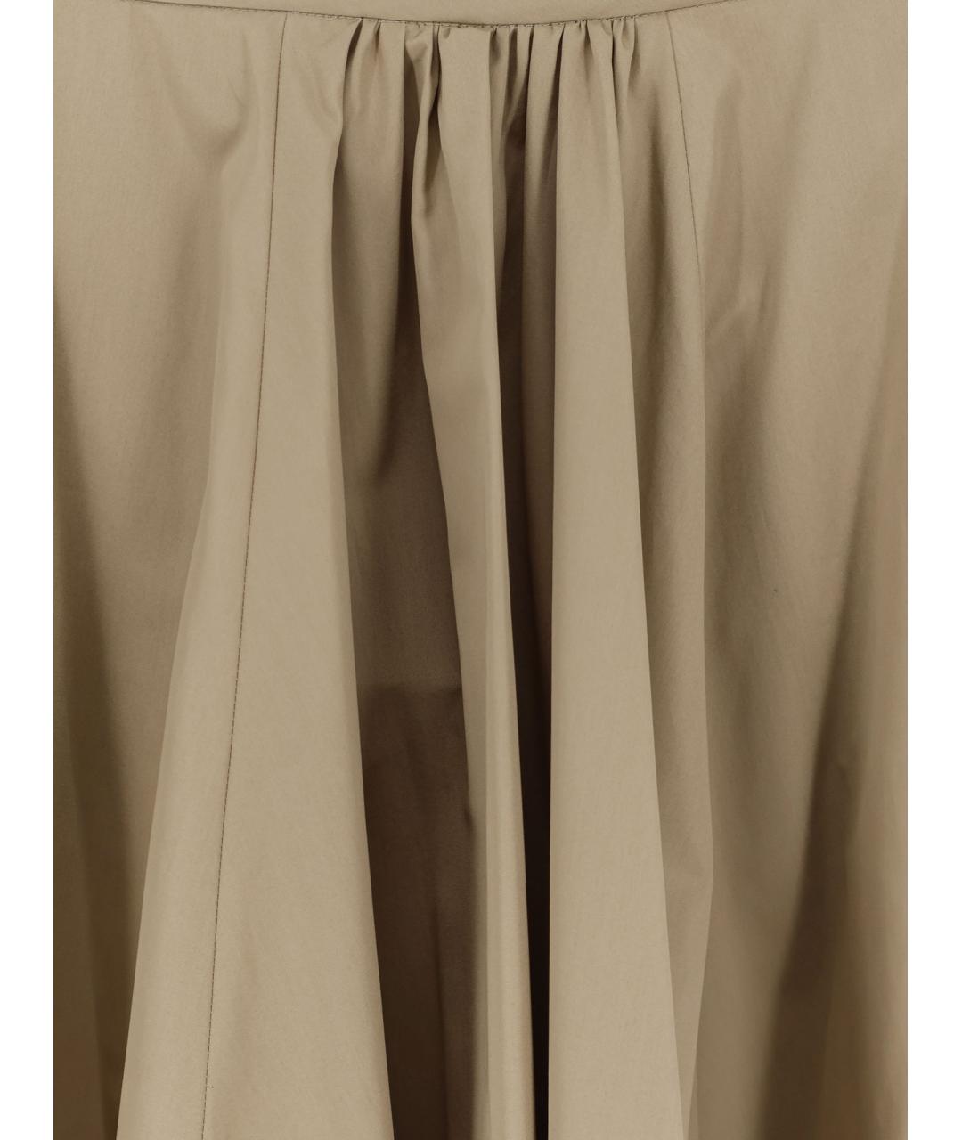 ASPESI Бежевая хлопковая юбка миди, фото 3