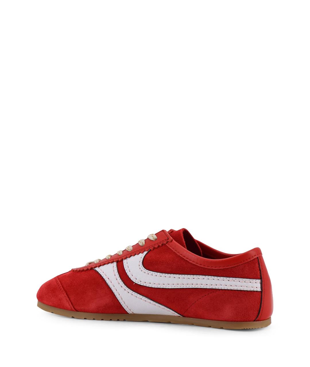 DRIES VAN NOTEN Красные замшевые кроссовки, фото 3