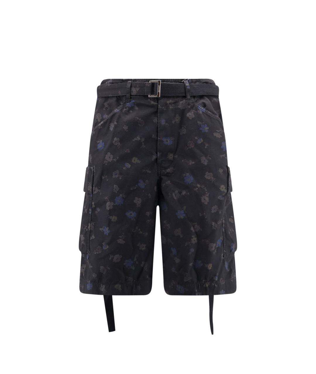 SACAI Черные хлопковые шорты, фото 1