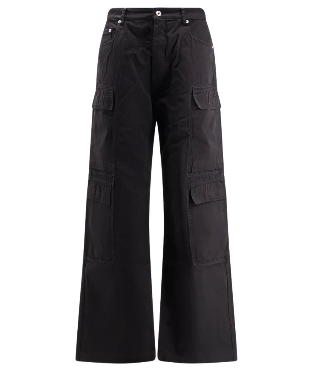 RICK OWENS DRKSHDW Черные хлопковые повседневные брюки, фото 1