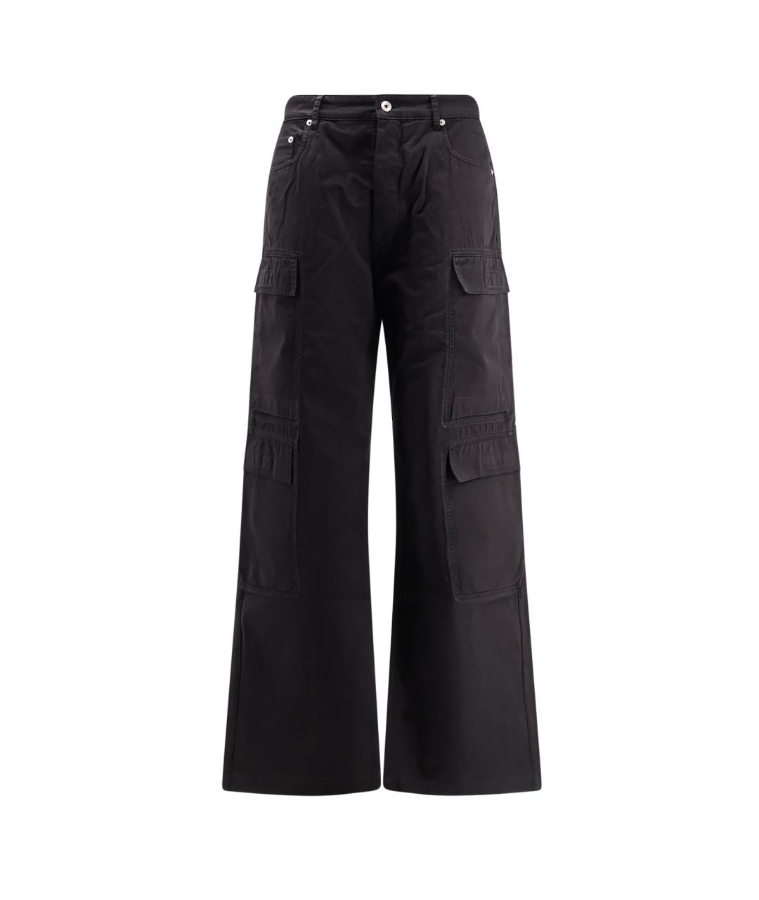 RICK OWENS DRKSHDW Черные хлопковые повседневные брюки, фото 4