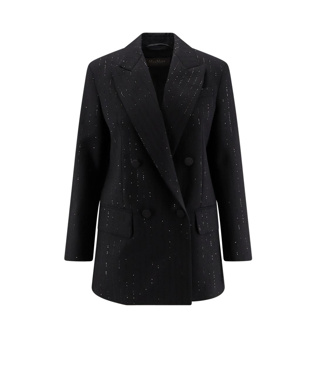 MAX MARA Черный шерстяной жакет/пиджак, фото 1
