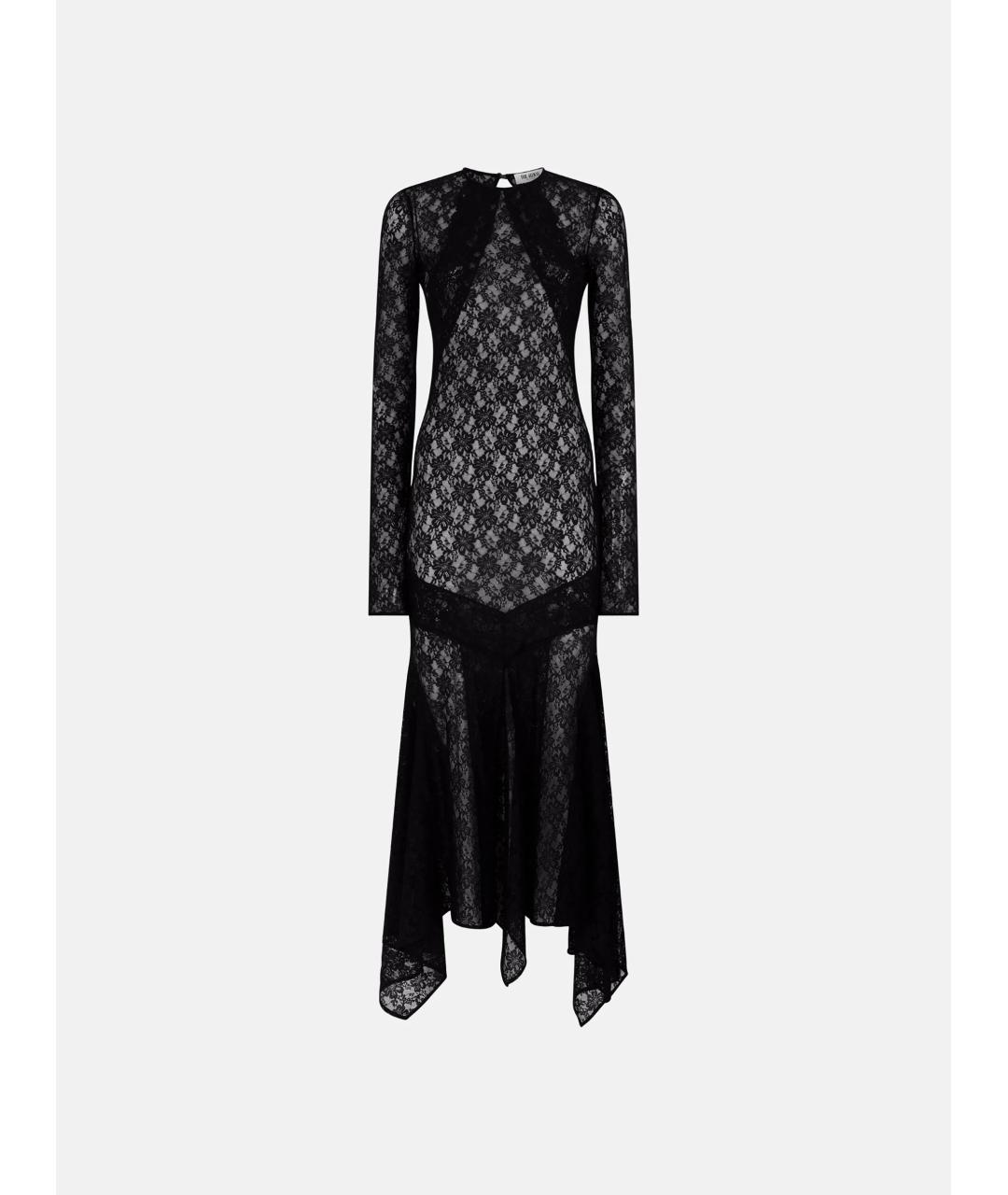 THE ATTICO Черное полиамидовое вечернее платье, фото 6